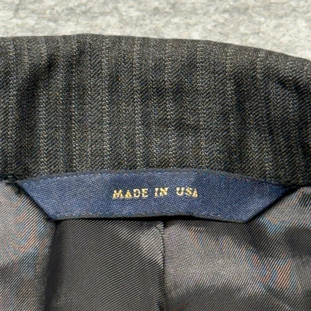 Brooks Brothers 1818 Madison Saxxon42L Gray Pinstripe Wool Blazer USA
